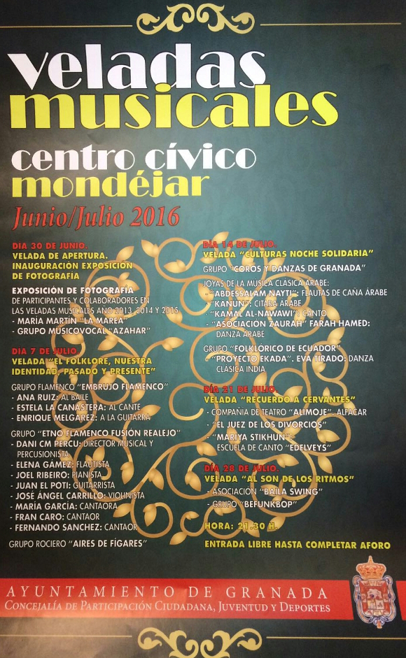 ©Ayto.Granada: Enredate: VELADAS MUSICALES EN CENTRO CVICO MARQUS DE MONDJAR